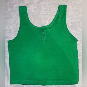 Green Cropped Tank